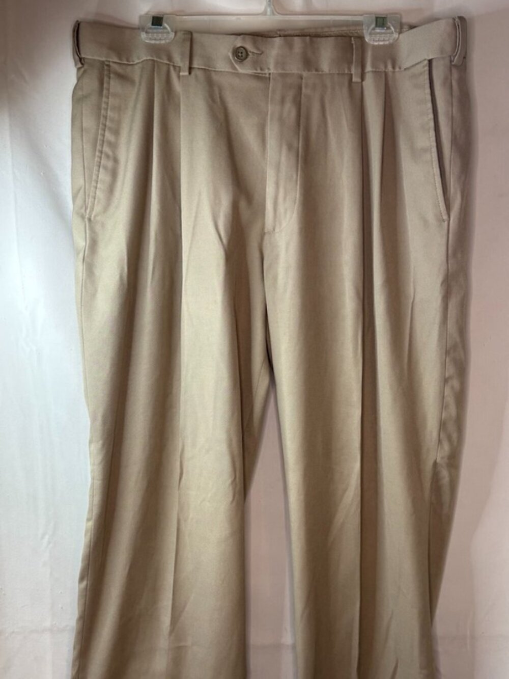 Men's George Size 36 x 29 - Brown Tan Pleated Dress Pants w/Cuffed Bottoms